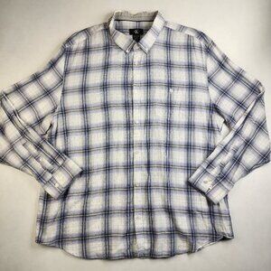 Calvin Klein XXL 2X Casual Cotton Long Sleeve Lavender Stripe Shirt Soft Fancy